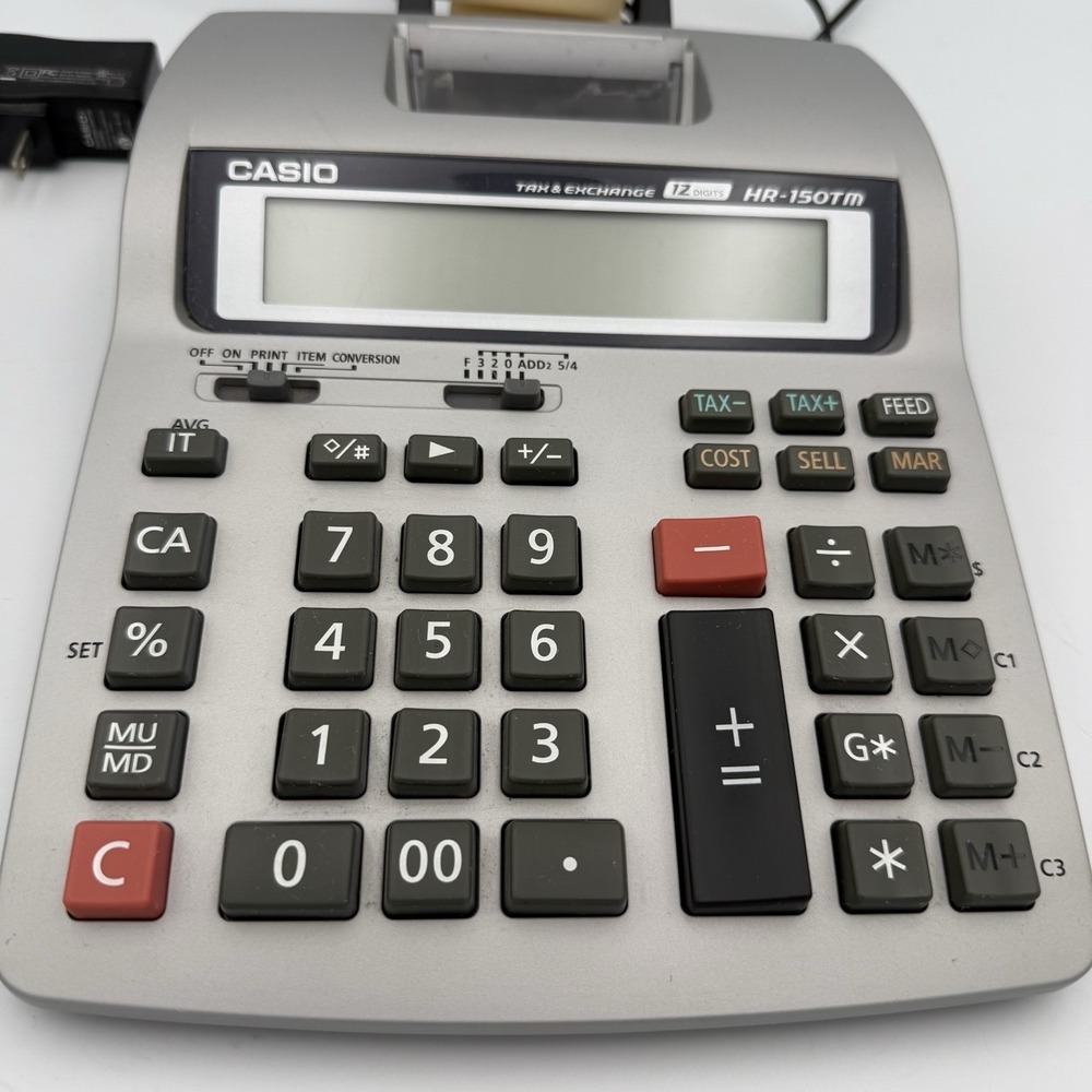 Casio HR-150TMP Business‎ Calculator 2 Color Printing 12 Digit (Needs cartridge)